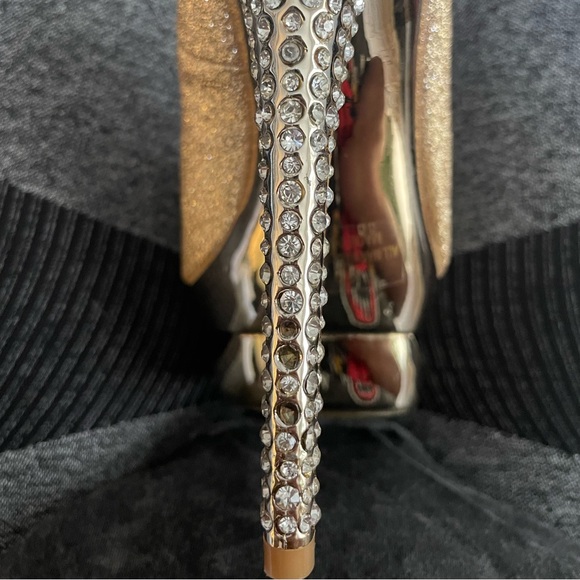 Gorgeous Gold Crystal Stiletto Heels - Picture 10 of 10
